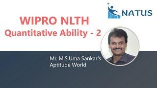 WIPRO Elite NLTH Aptitude Questions Part - 2