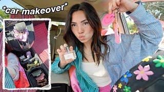 cleaning & decorating my car *cutest car makeover*