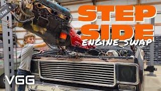 Engine Swap Father & Son Budget Squarebody Truck Build -  Part 1