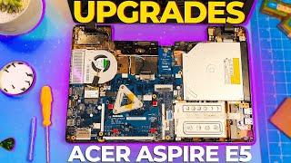UPGRADES notebook Acer Aspire E5  Manutenção completa RAM SSD pasta térmica e FAN