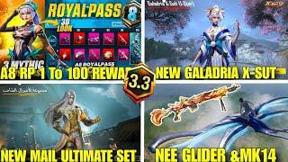  A8 Royal Pass Bgmi  1 To 100 RP  3.3 Update Release Date Bgmi New X-Sut 3.3 Update  New Gun Skin