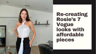 Recreating Rosie Huntington Whiteley‘s Vogue Outfits With Affordable Fashion