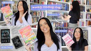 reading vlog ️ reading new releases bookshelf organizing and a 5 star read