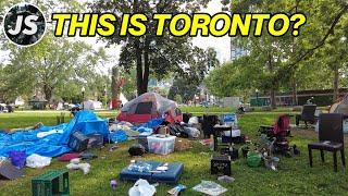 Torontos Largest Homeless Encampment  Downtown Walk