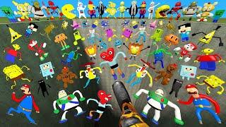  ALL ORIGINAL 2D NEXTBOTS VS 3D SANIC CLONES MEMES SPARTAN KICKING  BIG HOLE in Garrys Mod