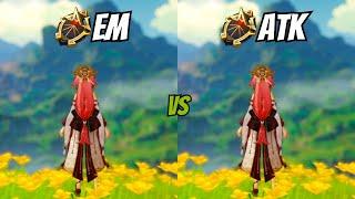 EM VS ATK Which Is Best Sands For Yae Miko {Genshin Impact}