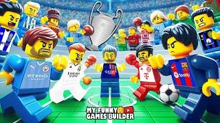 Fight to win Champions League 2024  in Lego Football Cartoon  road to Dortmund - Real Madrid 