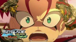 Beyblade Burst Quad Drive Episode 14 - Rashad vs Bel - Valtryek vs Belfyre - English Dub