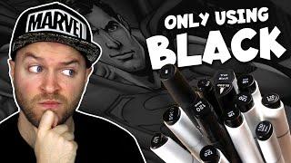 Coloring using ONLY BLACK - The IMPOSSIBLE Task 