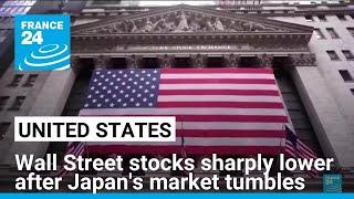 Wall Street headed sharply lower again after Japans Nikkei index tumbles to worst loss since 1987