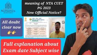 CUET PG 2023 Exam story till Now  Full Explanation about Exact Date Admit card & Centre#mustWatch