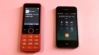 iPhone 4 vs Nokia 150 Incoming call & Outgoing call