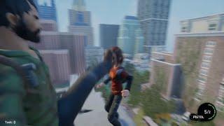 Joel Kicks Ellie Off A Building