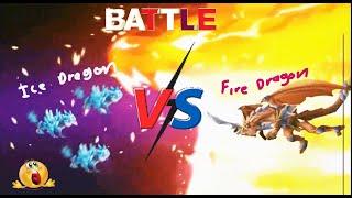 Fire Dragon vs Ice dragon Battle