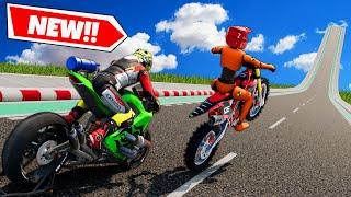 Doing IMPOSSIBLE STUNTS with Motorcycles & Dirt Bikes in BeamNG Drive Mods
