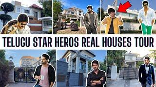 The Real Houses of Telugu Star Heros  Part-1 Mahesh babu Jr NTR PrabhasAllu arjun Houses in HYD