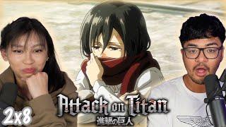 The Hunters  Girlfriend Reacts To Attack On Titan 2X8 REACTION