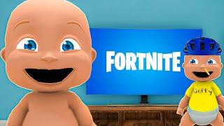 Baby and Jeffy play Fortnite