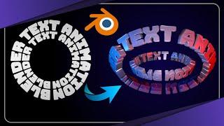 Kreisförmige Text Animation  Loop  Blender Tutorial Deutsch