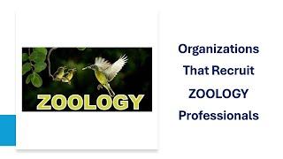 Zoology Organizations  Employers  Career Guidance  RK Boddu