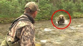 A breathtaking confrontation between the bear and the hunter part 3