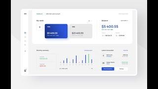 Banking App UI In JavaFx  Dashboard UI Design  Netbean and SceneBuilder