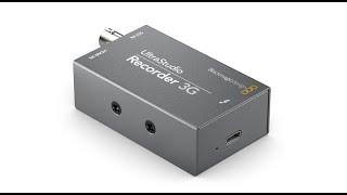 New Blackmagic Design Ultrastudio Recorder 3G - ZoomOBSvMix Ingest