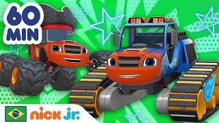 Blaze e os Monster Machines  1 HORA Com as Novas Corridas do Blaze  Nick Jr. em Português