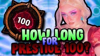 HOW LONG DOES IT TAKE TO ACQUIRE PRESTIGE 100?