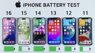 iPhone 16 vs 15 vs 14 vs 13 vs 12 vs 11 Battery Test  iOS 18 BATTERY TEST