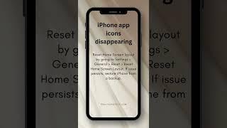 iPhone app icons disappearing
