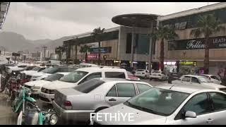 Fethiye ve Seydikemerde yağış ve dolu