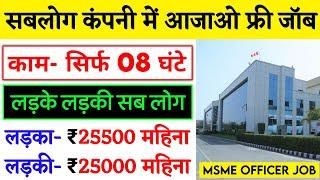 MSME Officer Job Vacancy 2024  New Job Vacancy 2024