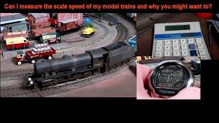 Can I measure the scale speed of my model trains and why you might want to