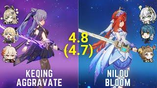 Keqing Aggravate & Nilou Bloom - Genshin 4.8 4.7 Spiral Abyss Floor 12