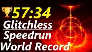 Elden Ring Any% Glitchless Speedrun in 5734 WORLDS FIRST SUB 58