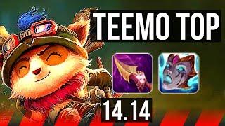 TEEMO vs VOLIBEAR TOP  Rank 5 Teemo 6 solo kills 1700+ games 712  EUW Master  14.14