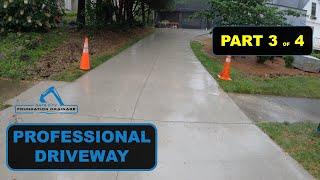 Installing a professional driveway to help solve basement flooding issues Part 3 of 4