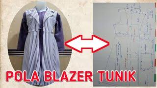 Cara membuat pola Blazer Tunik