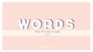words  things that make me happy vol. 1