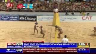 Tim Voli Pantai Putri Indonesia Dikalahkan Kazakhstan