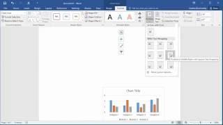 How to Change Position of a Chart in a document in Word 2016