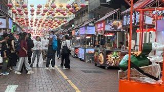 Walking hong kong street Temple Street Jordan