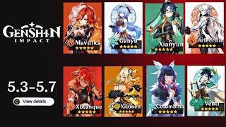 Massive Changes Version 5.3 to 5.7 Rerun Banners Arlecchino Mavuika Columbina - Genshin Impact