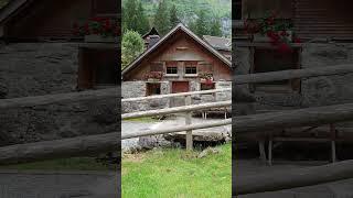 Rumah di gunung Alpen Swiss #shorts #swiss