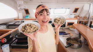 NO FRESH FOOD no problem Sailing The Tuamotus & Cooking at Sea