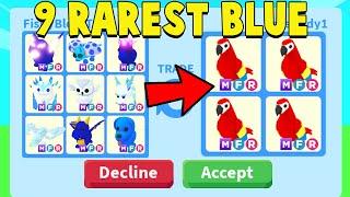 Trading the 9 RAREST BLUE PETS in Adopt Me