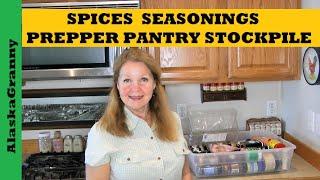 Seasonings Spices For Prepper Pantry Food Storage Stockpile