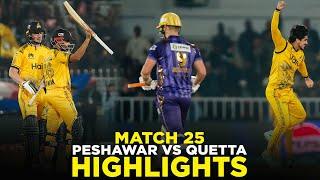 PSL 9  Full Highlights  Peshawar Zalmi vs Quetta Gladiators  Match 25  M2A1A