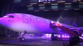 SAS CEO Rickard Gustafson inaugurates SAS newly refurbished Airbus A330